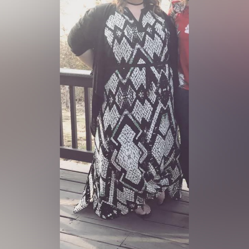 Cute Pure Energy Target Women's Plus Size Snakeskin Print Maxi Dress- 3x 3xl